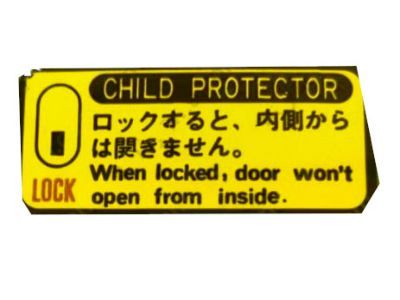 Lexus 69339-12010 Plate, Child Protect