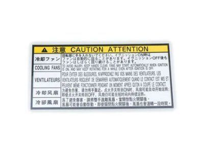 Lexus 16793-28020 Label, Cooling Fan Information