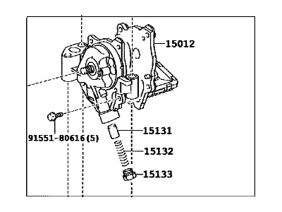 2016 Lexus CT200h Oil Pump - 15100-37040