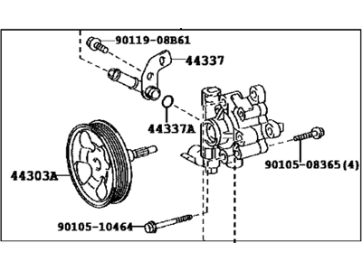 2014 Lexus GX460 Power Steering Pump - 44310-60570