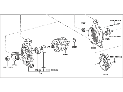 Lexus 27060-38110 Alternator Assembly With Regulator