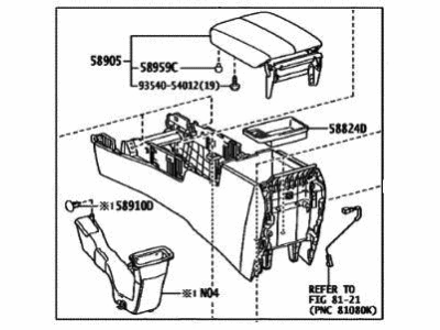 2023 Lexus GX460 Center Console Base - 58910-60300-A0