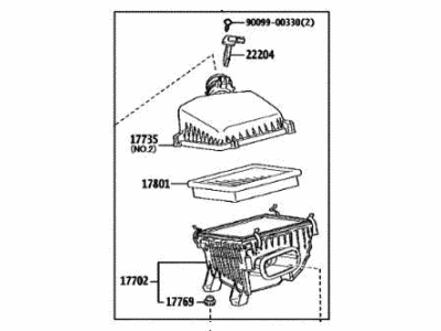 Lexus LX600 Air Filter Box - 17800-70040