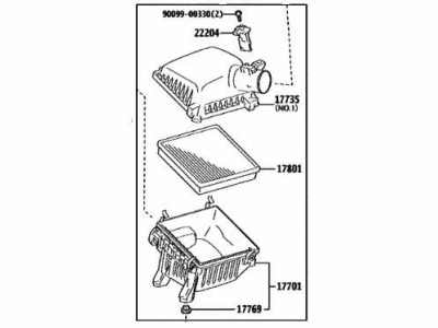 Lexus Air Filter Box - 17700-70250