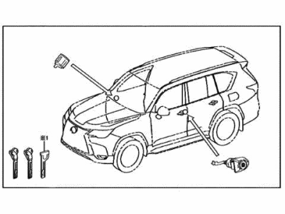 2025 Lexus LX600 Door Lock Cylinder - 69005-60P30