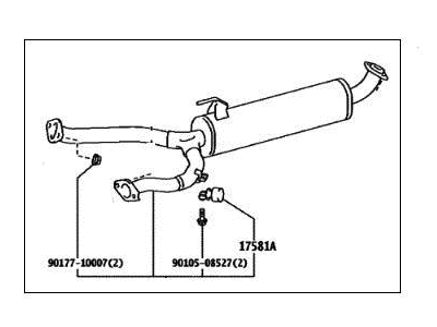 Lexus LX600 Exhaust Pipe - 17420-70470