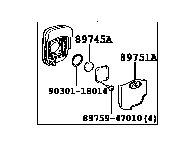 Lexus 89904-50D40 Electrical Key Transmitter Sub-Assembly