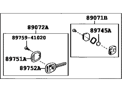 Lexus 89070-48821 Door Control Transmitter Assembly