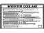Lexus G92A1-76010 Label, Hv COOLANT System Information