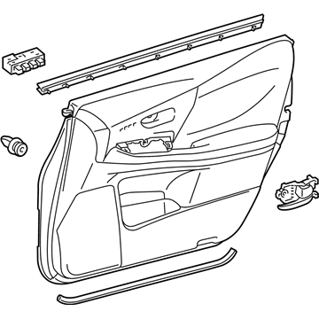 Lexus 67620-75010-C2 Board Sub-Assy, Front Door Trim, LH