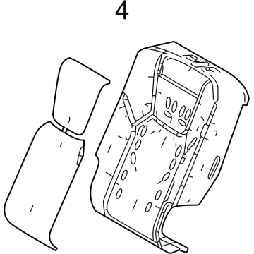 Lexus 71508-0E010 PAD SUB-ASSY, RR SEA