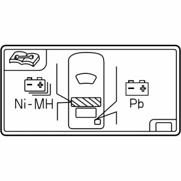 Lexus 288A2-F0080 LABEL, BATTERY LOCAT