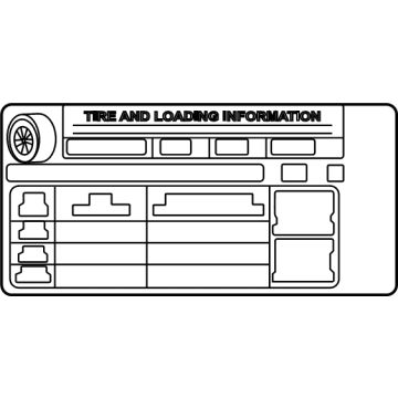 Lexus 42661-0EB30 LABEL, TIRE PRESSURE