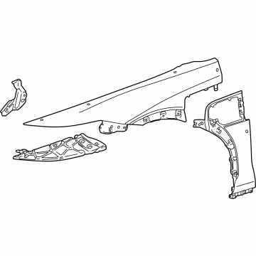 Lexus 53802-46030 FENDER SUB-ASSY, FR