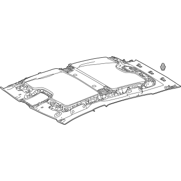 Lexus 63310-46071-A0 HEADLINING ASSY, ROO