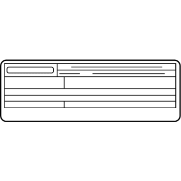 Lexus 11298-F0330 LABEL, EMISSION CONT