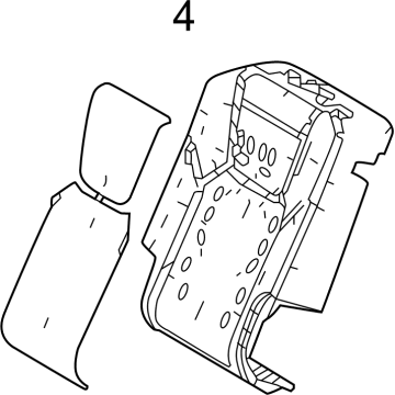 Lexus 71507-0E010 PAD SUB-ASSY, RR SEA