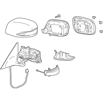 Lexus 87940-24260-D1 Mirror Assy, Outer Rear View, LH