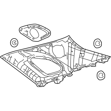 Lexus 62480-0E170-A0 GARNISH Assembly, Roof Side