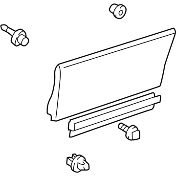 Lexus 75076-30061-E2 Moulding Sub-Assy, Rear Door, Outside LH