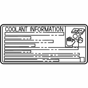 Lexus 11285-10040 LABEL, COOLANT SYSTE