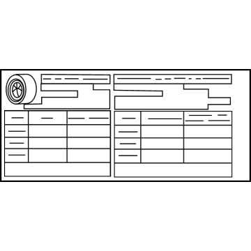 Lexus 42661-60G10 LABEL, TIRE PRESSURE