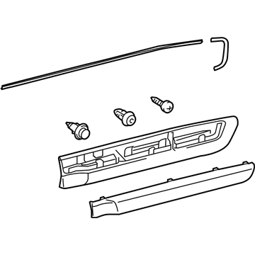 2013 Lexus LX570 Door Moldings - 75075-60100-C0