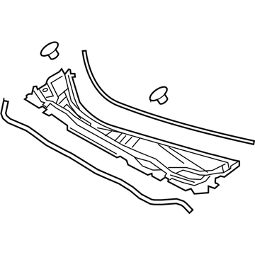 Lexus 55708-0E110 LOUVER Sub-Assembly, COWL