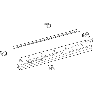 Lexus RZ300e Door Moldings - 75074-46030-C0