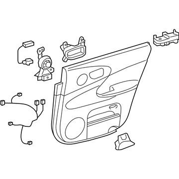 Lexus 67630-30L80-C1 Board Sub-Assy, Rear Door Trim, RH