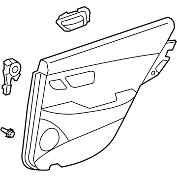 Lexus 67630-33800-B0 Board Sub-Assy, Rear Door Trim, RH