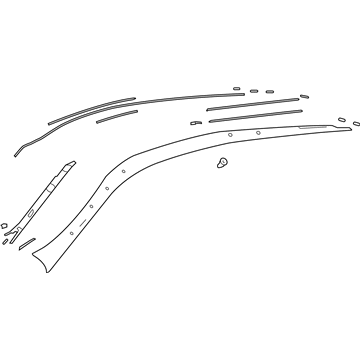 Lexus 62404-11010-J1 GARNISH Sub-Assembly, Roof Side