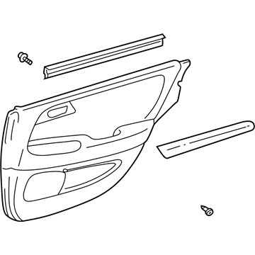 Lexus 67020-30050-B0 Board Sub-Assy, Rear Door Trim, LH