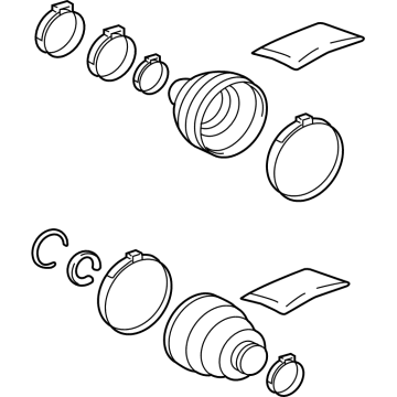 Lexus 04429-0E040 BOOT KIT, RR DRIVE S