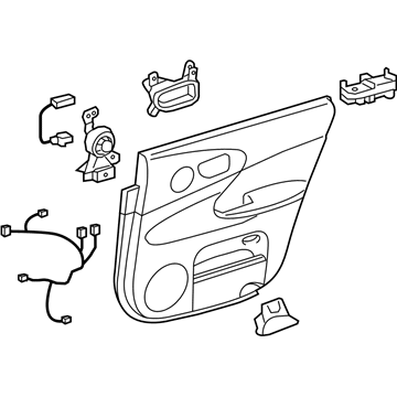 Lexus 67640-30L90-E0 Board Sub-Assy, Rear Door Trim, LH