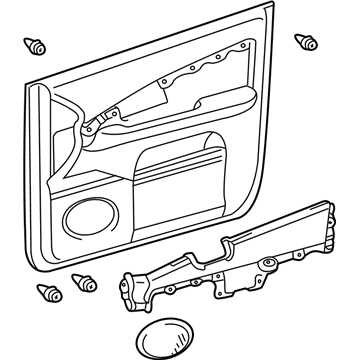 Lexus 67610-48280-A1 Board Sub-Assy, Front Door Trim, RH