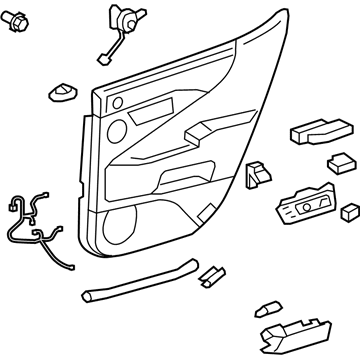 Lexus 67630-50F30-A0 Board Sub-Assy, Rear Door Trim, RH