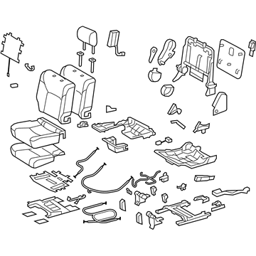 Lexus 71300-60G32-C5 Seat Assy, Rear RH