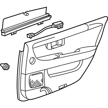 Lexus 67630-50720-B0 Board Sub-Assy, Rear Door Trim, RH