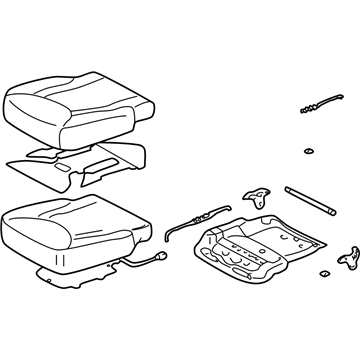 Lexus 71420-50810-A4 Cushion Assy, Front Seat, LH (For Separate Type)