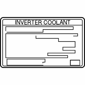 Lexus G92A1-11010 Label, Hv COOLANT System Information