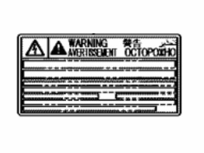 Lexus G9118-0E010 Label, Ev Unit CONTR