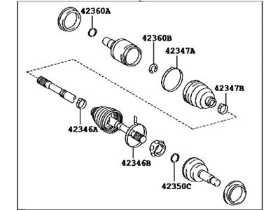 2021 Lexus RX450h Axle Shaft - 42340-0E060