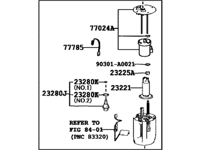 2020 Lexus RX350 Fuel Sending Unit - 77020-0E130