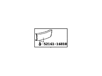 Lexus 52169-60190-J0 Cover, Rear Bumper, Lw