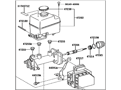 2013 Lexus LX570 Brake Master Cylinder - 47025-60550