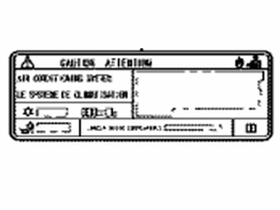 Lexus 88723-11020 Label, Cooler Service