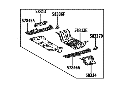 Lexus 58301-42330 PAN SUB-ASSY, RR FLO