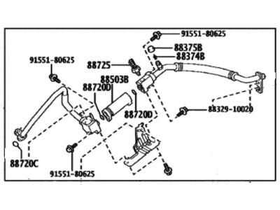 Lexus 88720-42060 HOSE & ACCESSORY ASS