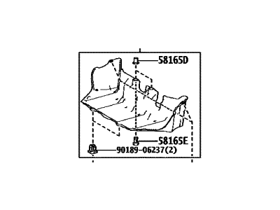 Lexus 58167-42020 COVER, FR FLOOR, CTR